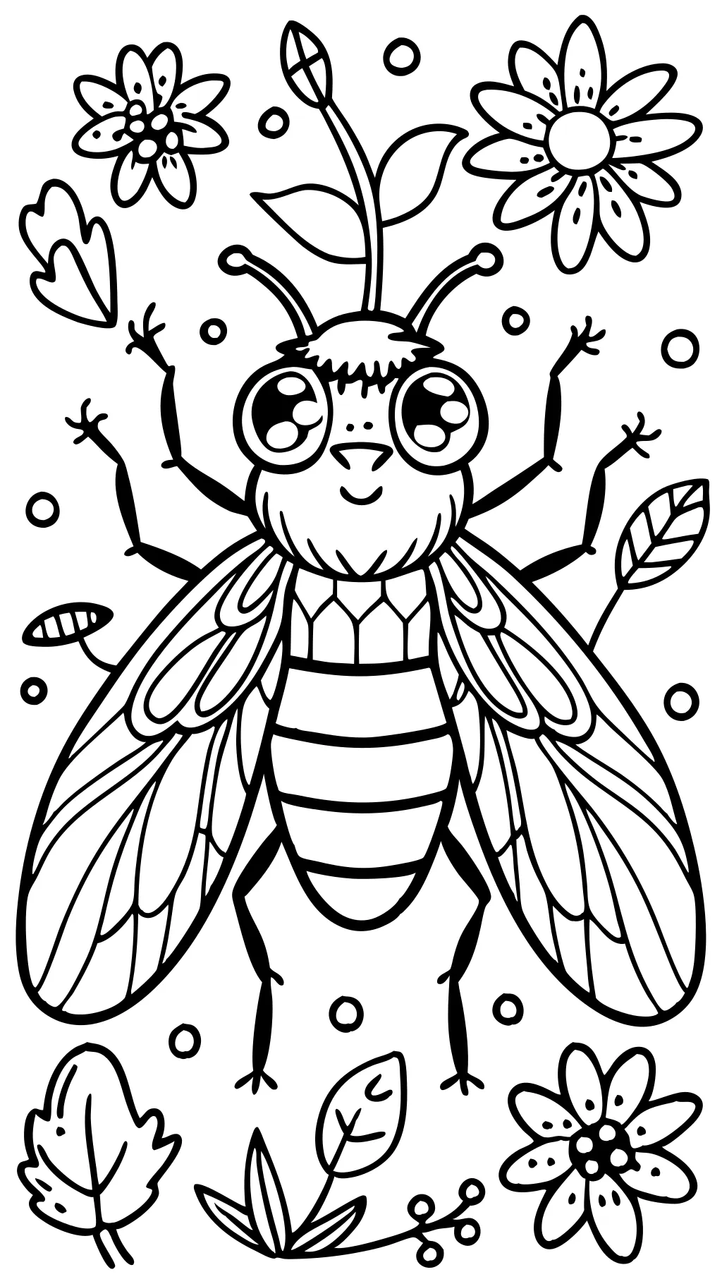 fly coloring page